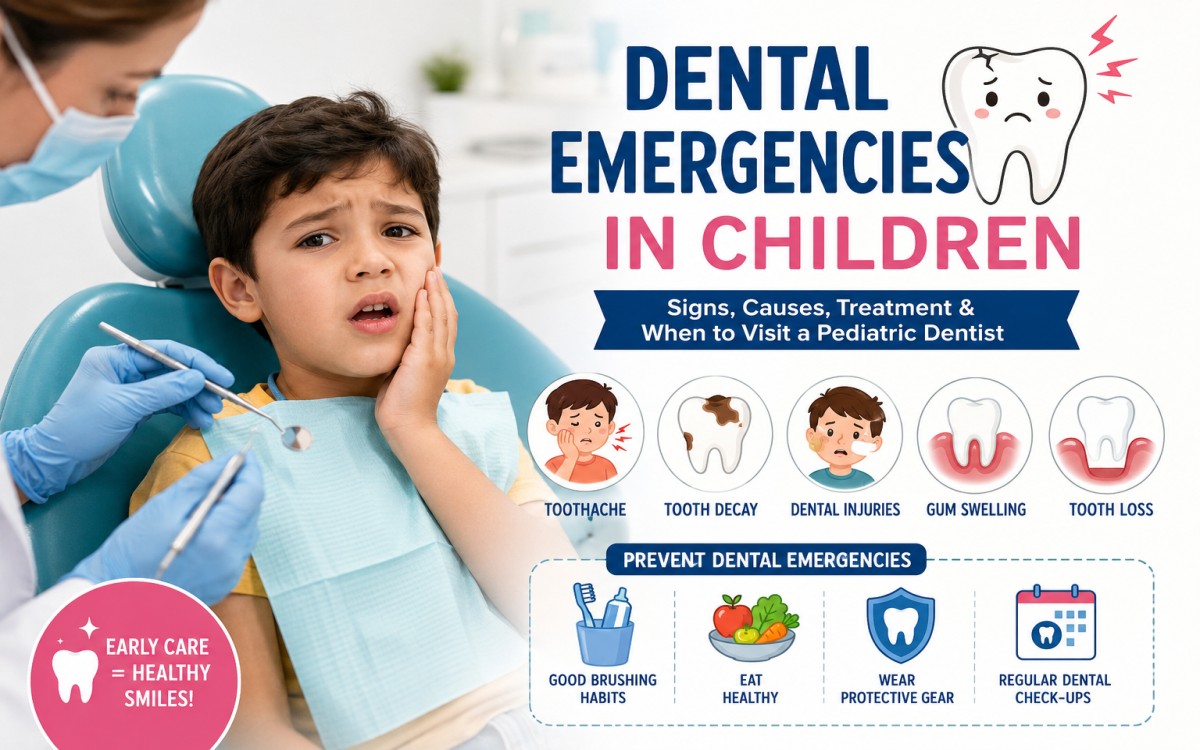 Dental Emergencies in Children: Signs, Causes, Treatment & When to Visit a Pediatric Dentist 